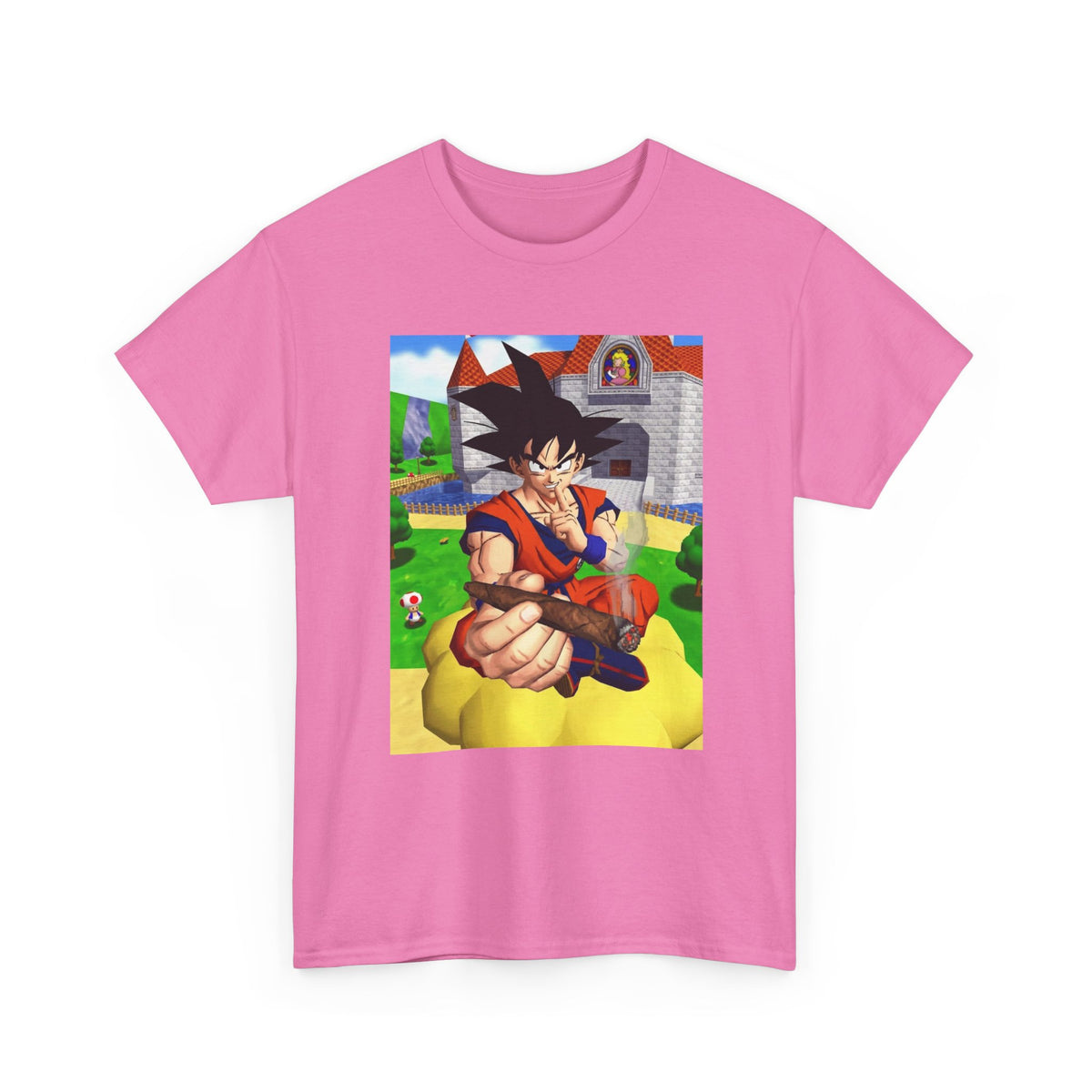 Goku Blazing On Nimbus At Mushroom Kingdom