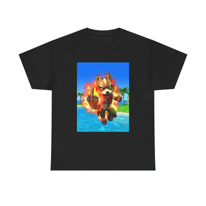 Fiery Fox Middle Finger Beach Tee