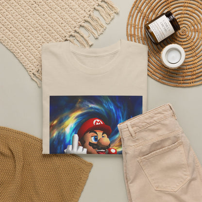 Mario Showing Middle Finger With Mushroom