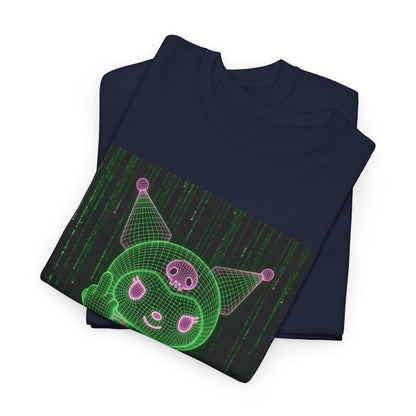 Kuromi Matrix Glitch Skateboard Flip Tee