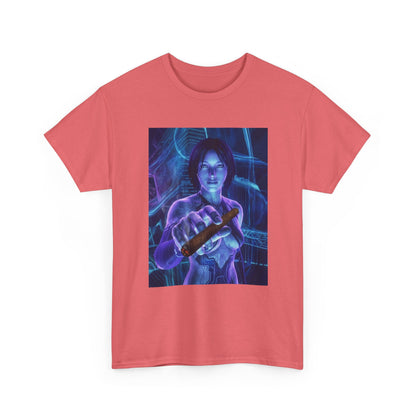 Cybernetic Woman Offers Lit Cigar Tee
