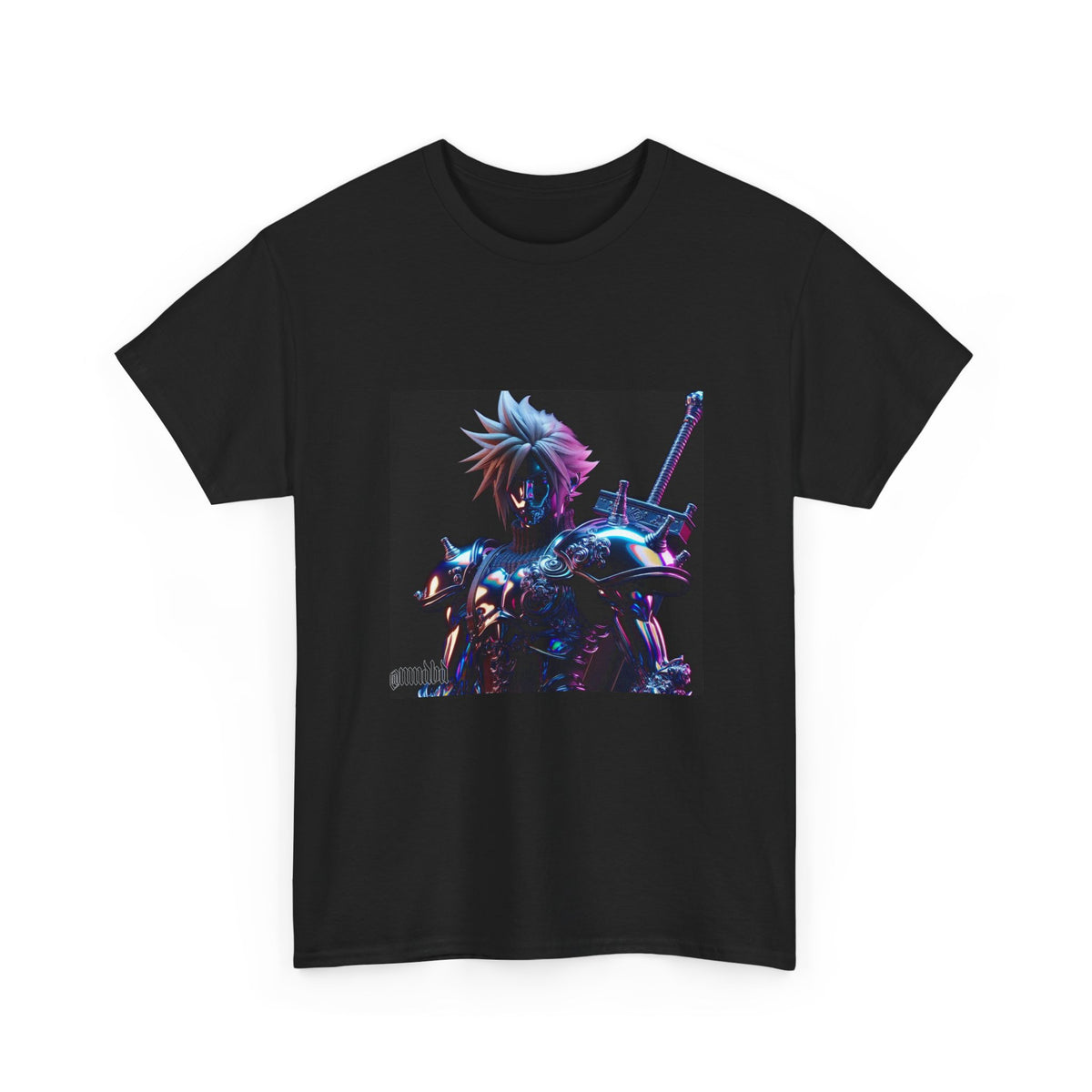 Cyberpunk Warrior With Spiked Hair Tee