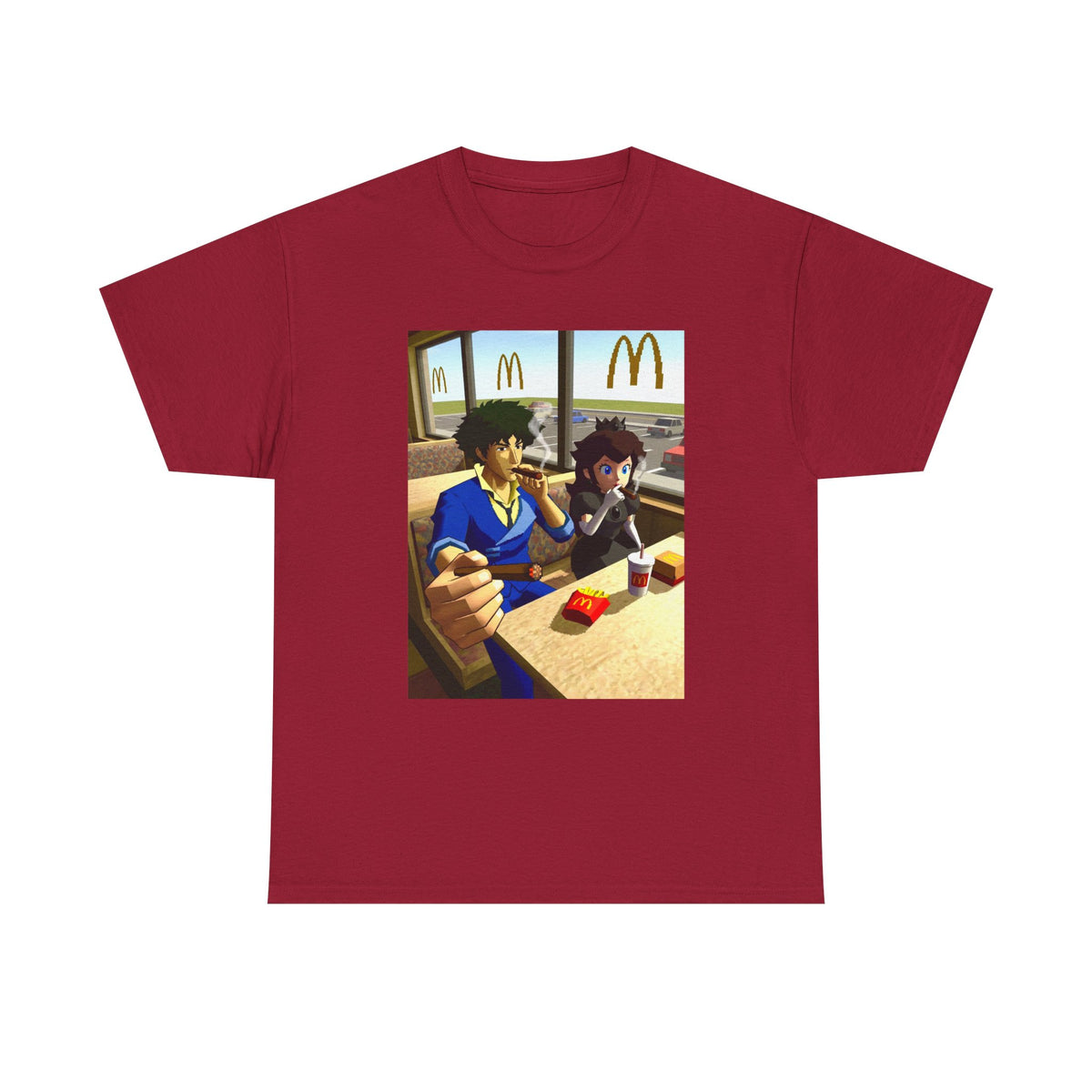 Spike Spiegel And Bowser Jr. Smoking Tee