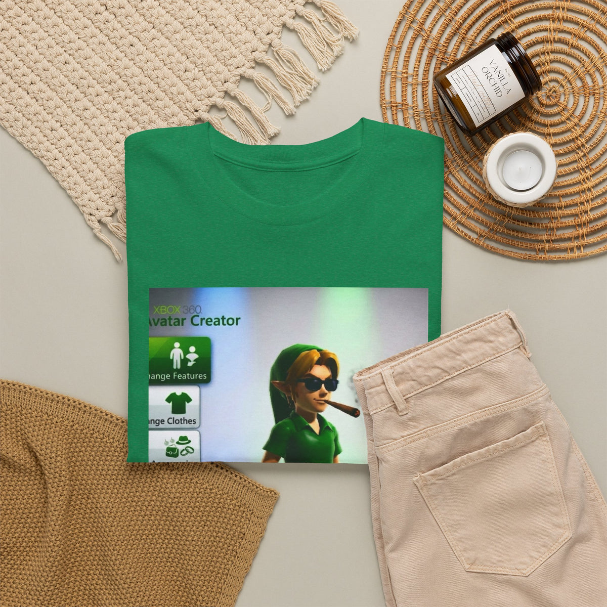 Xbox Avatar Link Smoking Blunt Tee