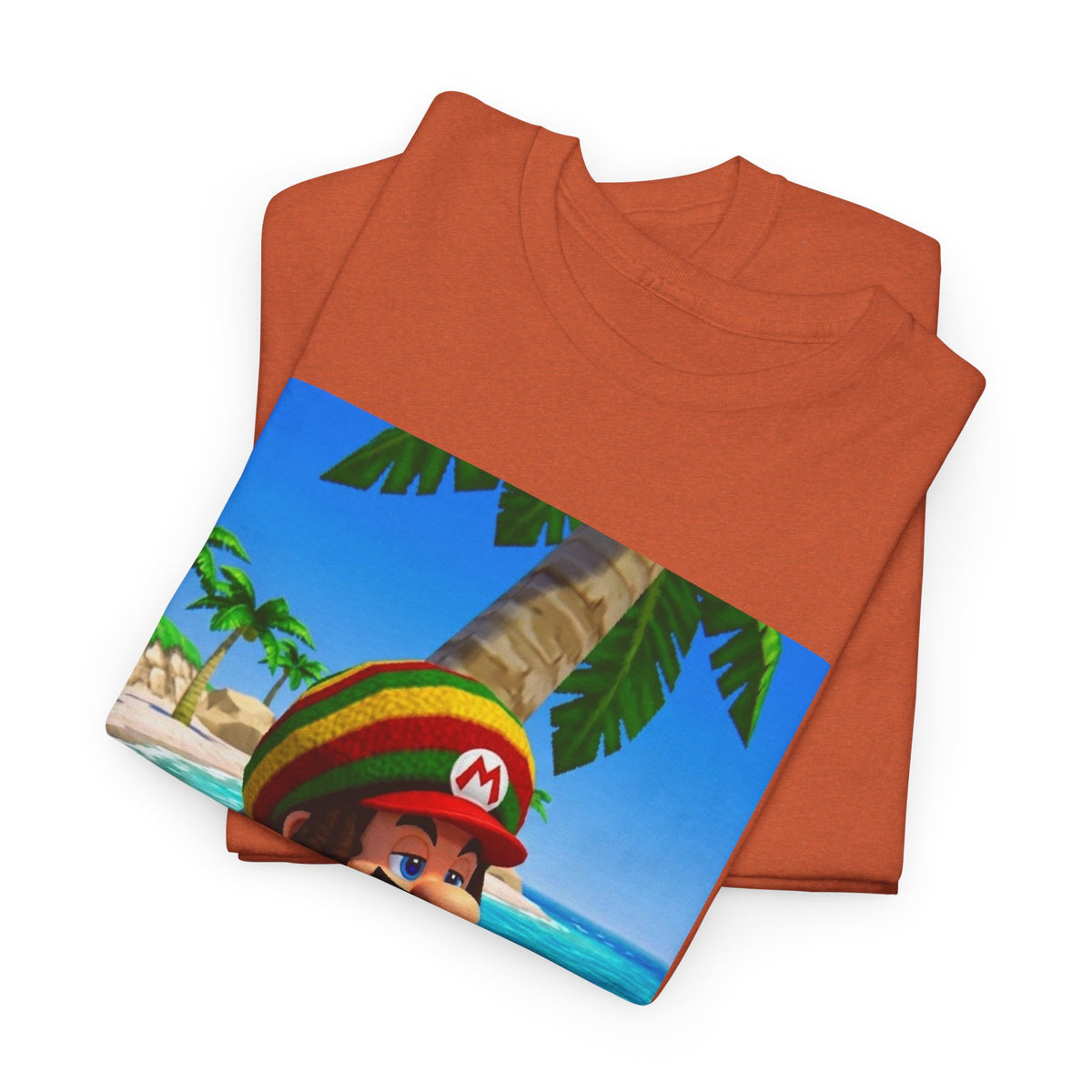 Rasta Mario Chilling On Beach Tee