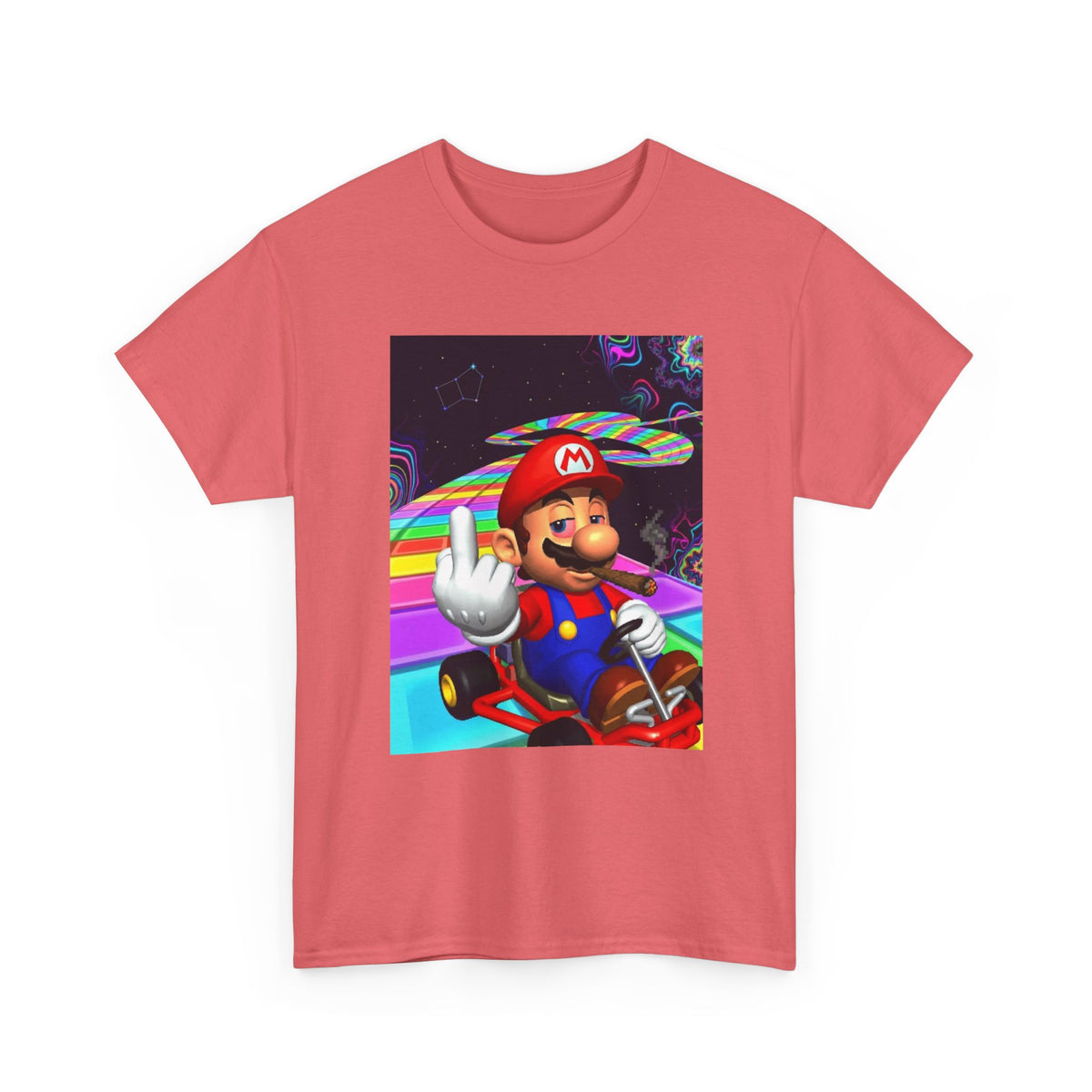 Stoned Plumber Flipping Off On Rainbow Road