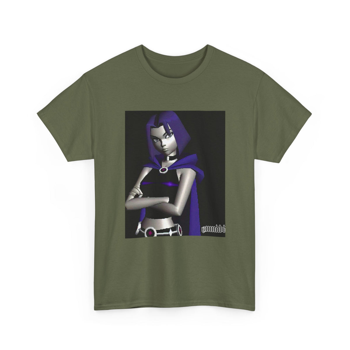 Pixelated Raven Standing Arms Crossed Tee