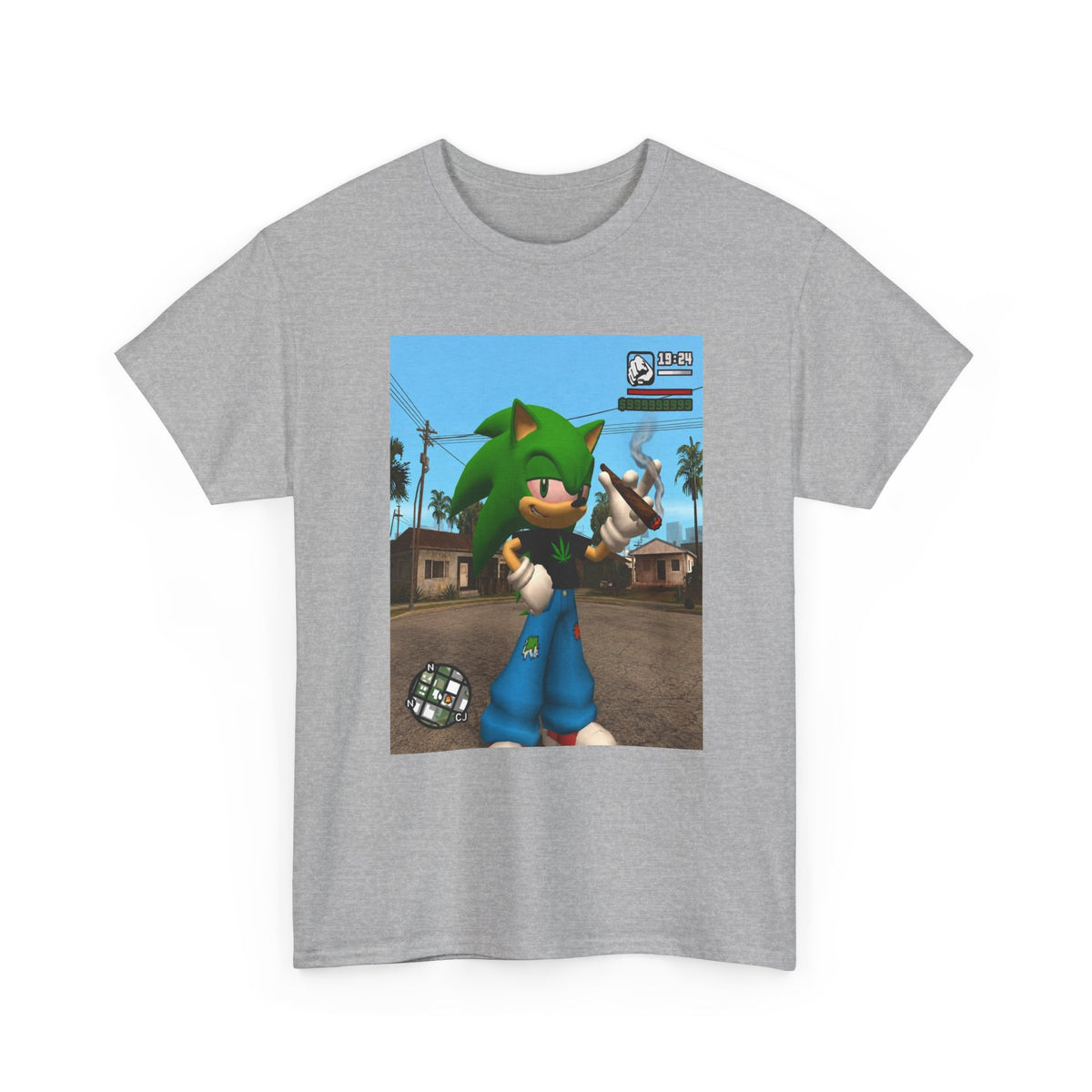 Green Hedgehog Blazin' In San Andreas Tee
