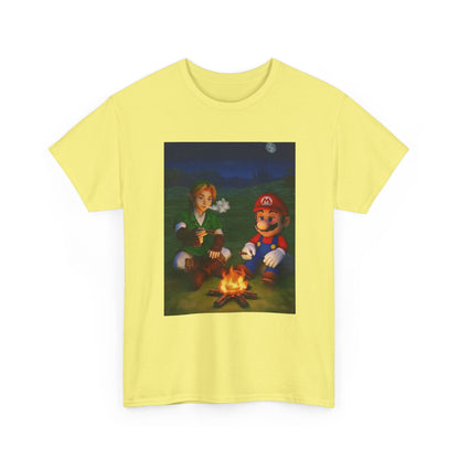 Link and Mario Campfire Smoke Session Tee