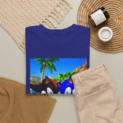 Sonic And Shadow Flipping The Bird Tee