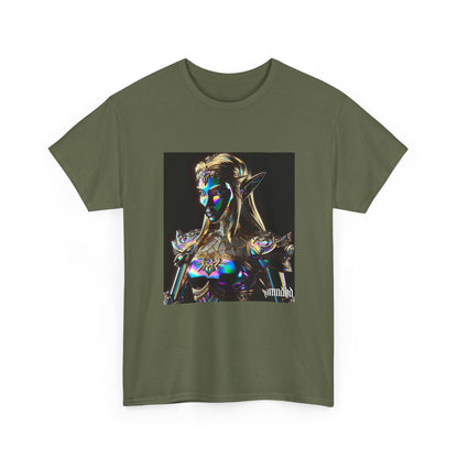 Iridescent Elven Warrior Princess Chrome Tee