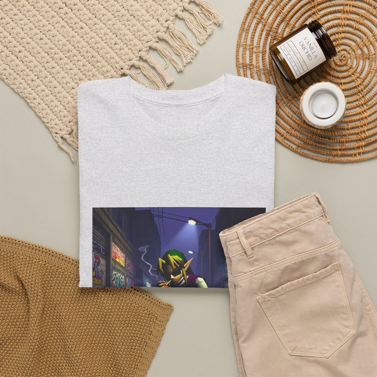 Streetwise Elf Smoking In Alley Tee
