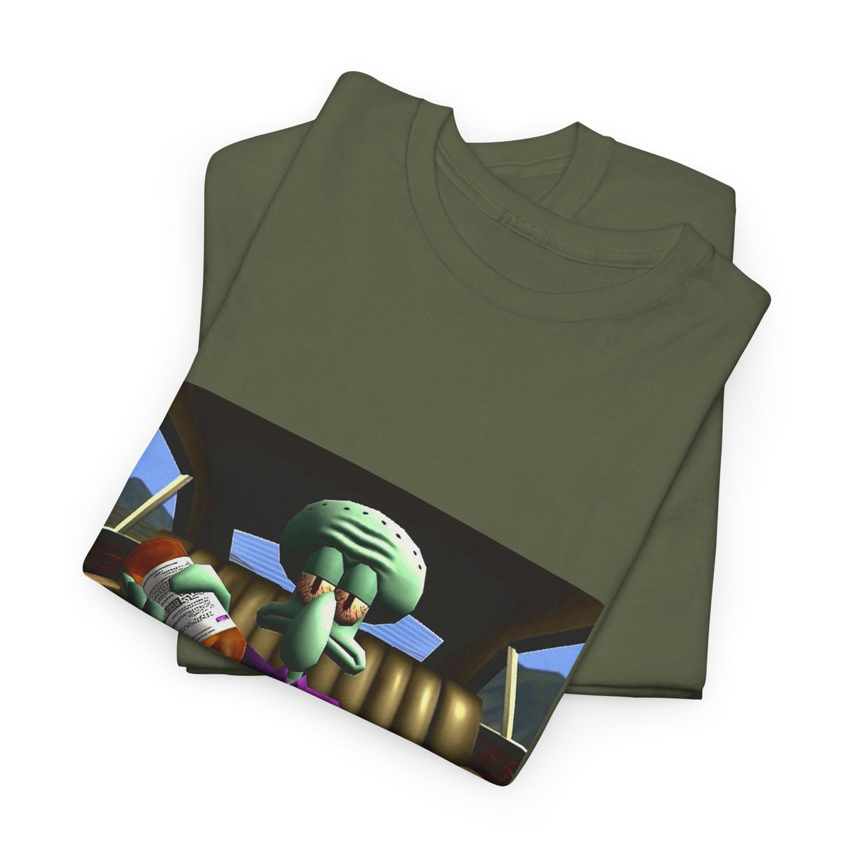 Squidward Pouring Lean In Car Tee