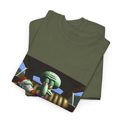 Squidward Pouring Lean In Car Tee