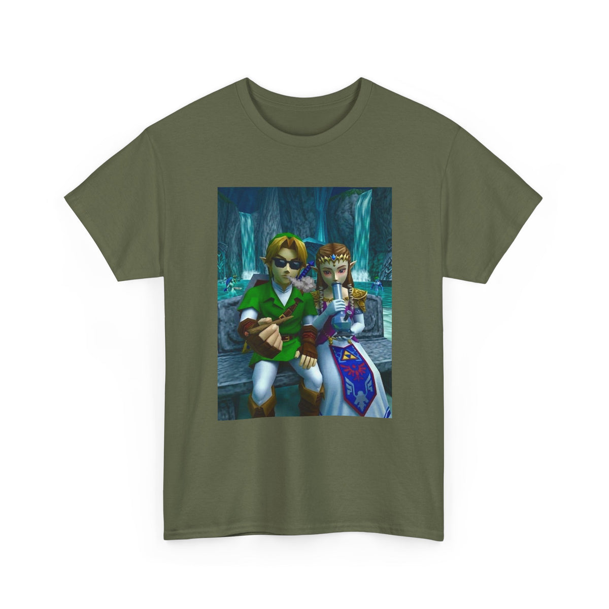 Link And Zelda Sharing A Smoke Tee