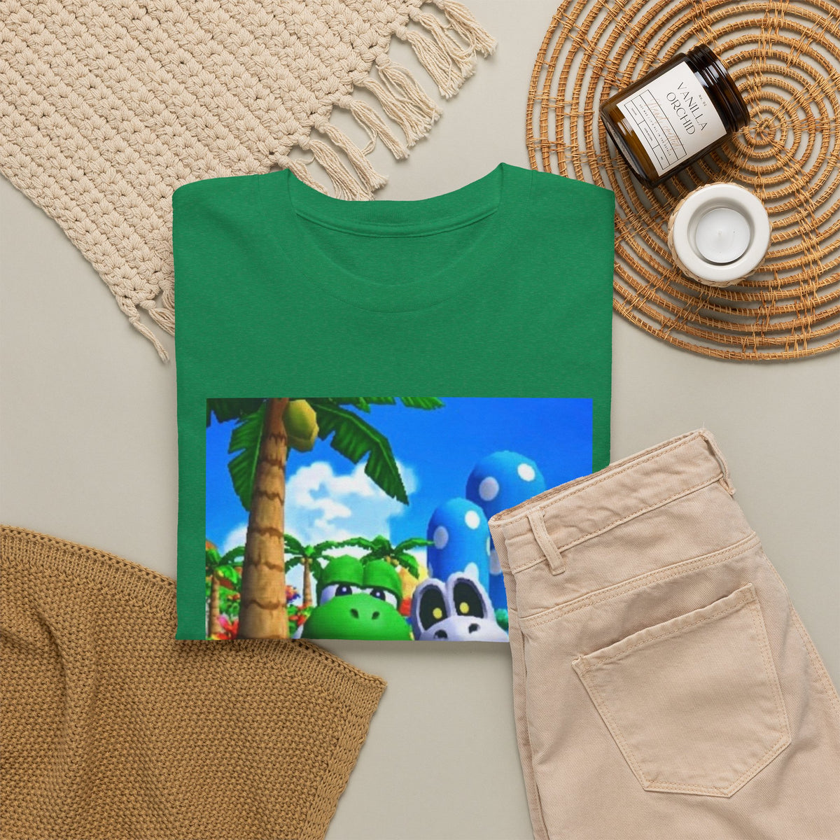 Yoshi And Dry Bones Flipping The Bird Tee (Design 6)