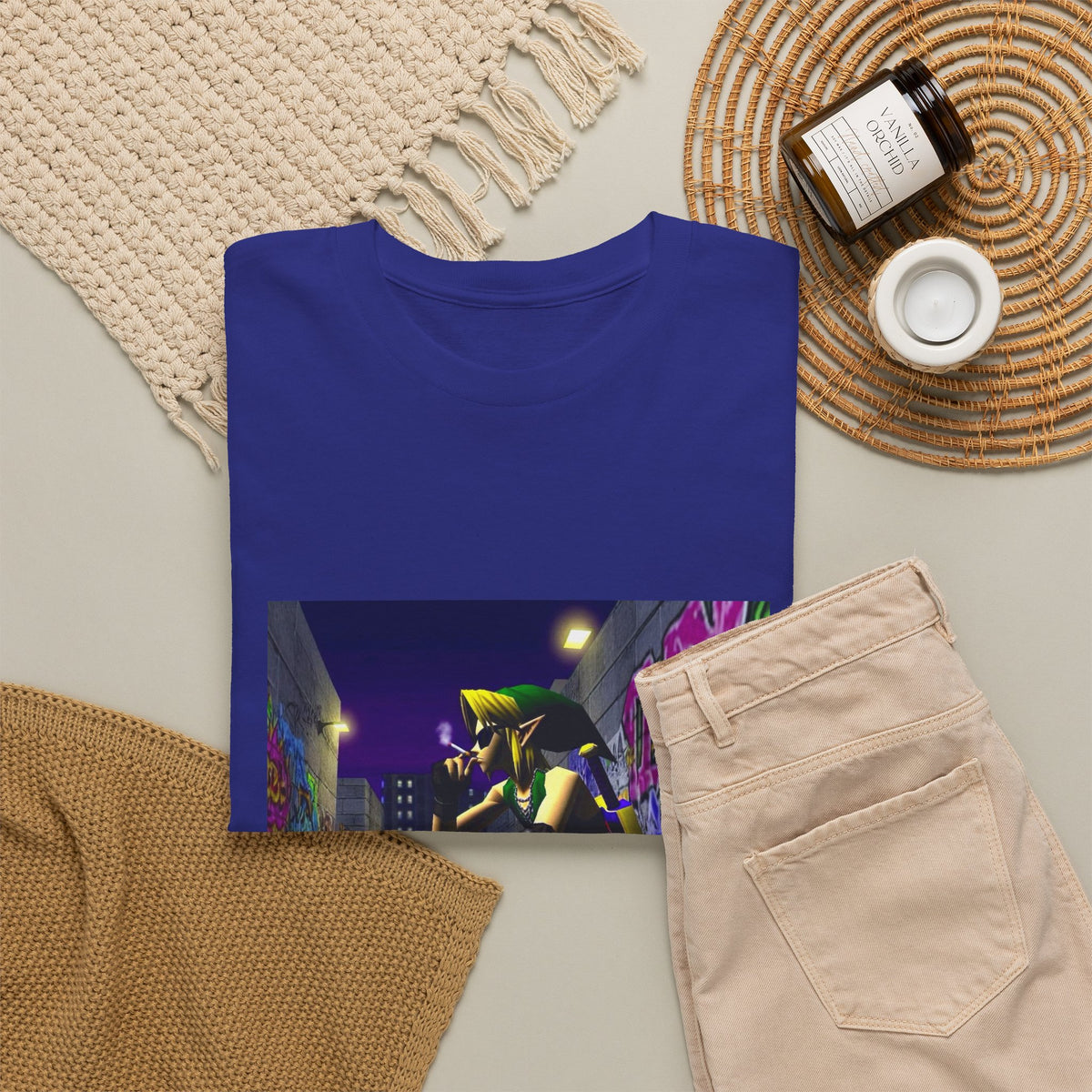 Edgy Link Smoking In Alley Tee