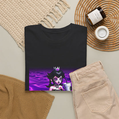 Goth Peach Wading In Purple Waves