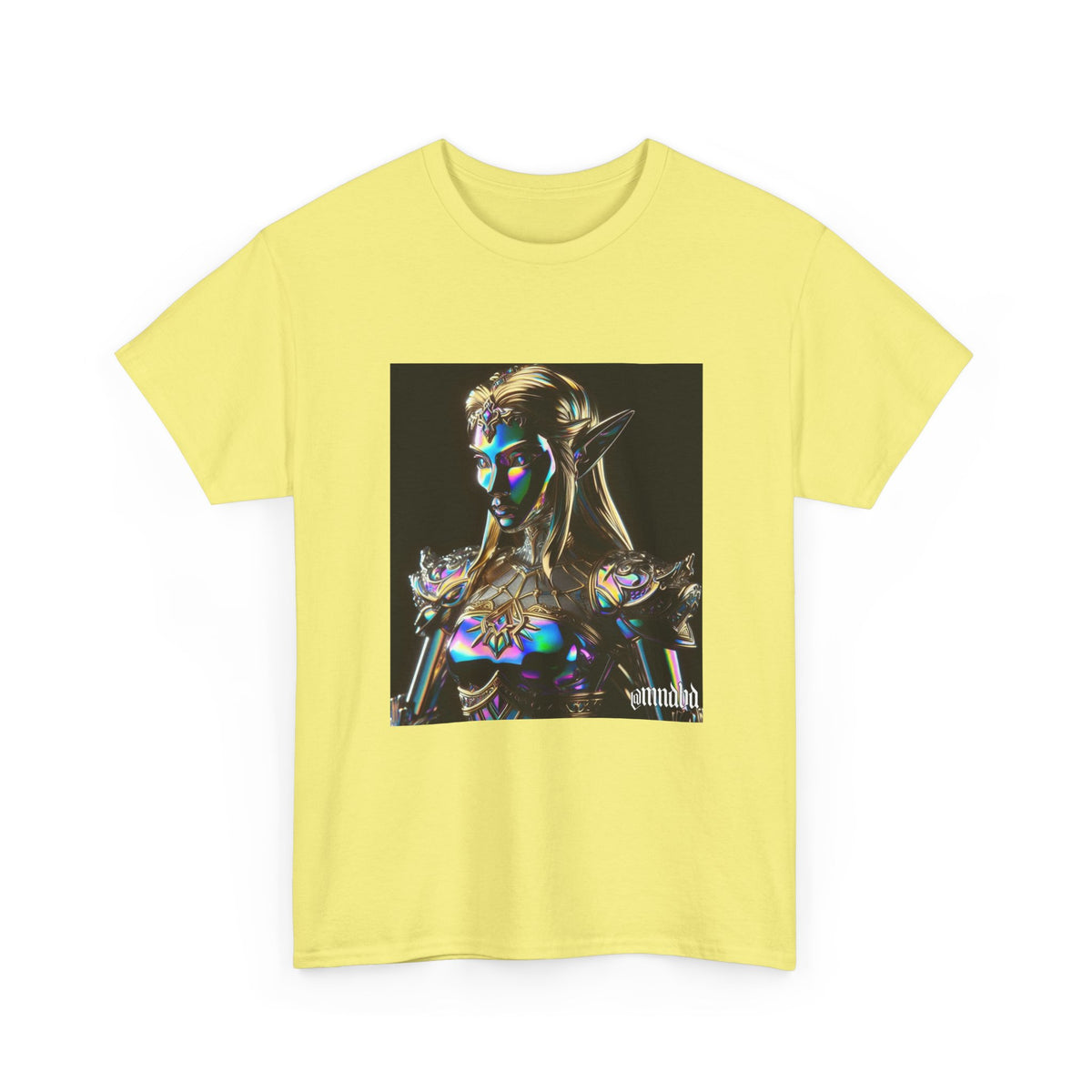 Iridescent Elven Warrior Princess Chrome Tee
