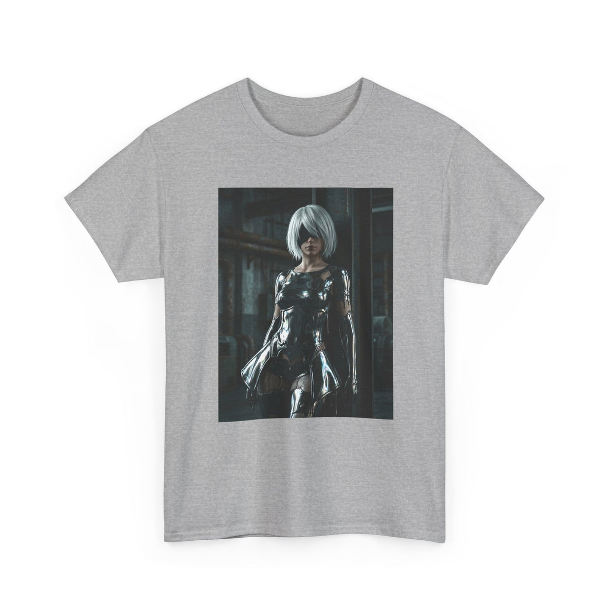 Chrome 2B Leaning In Industrial Scene