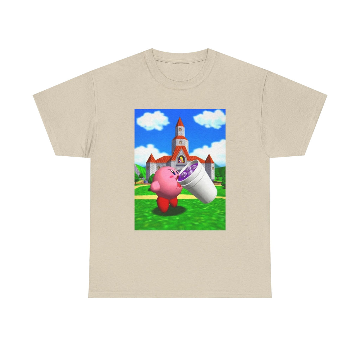 Kirby Sipping Lean At Peach's Castle