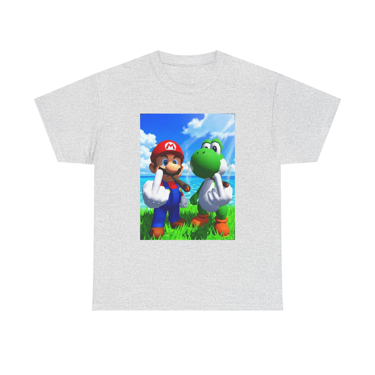 Mario And Yoshi Flip The Bird