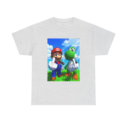 Mario And Yoshi Flip The Bird