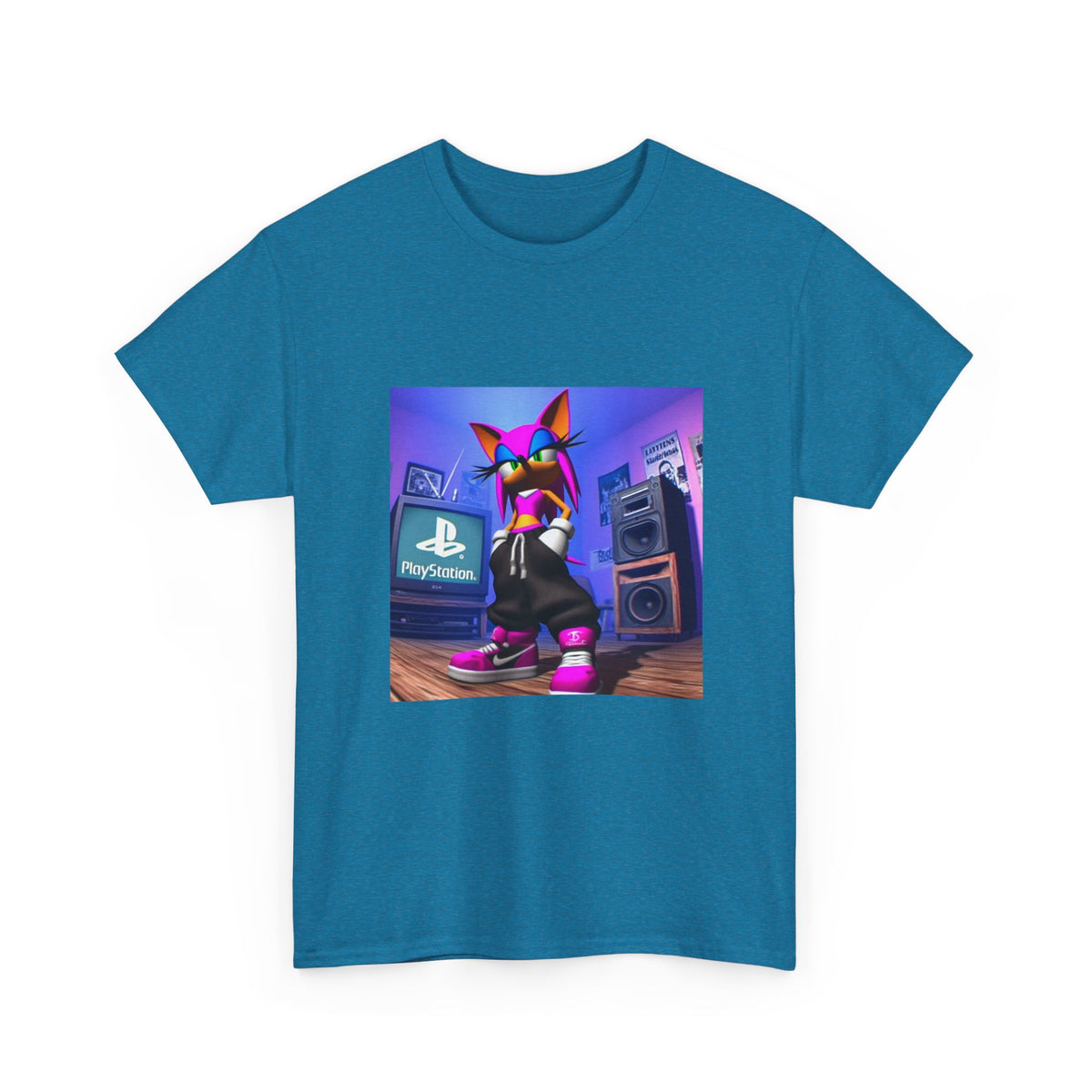 Pink Sonic-Style Character In Y2K Drip