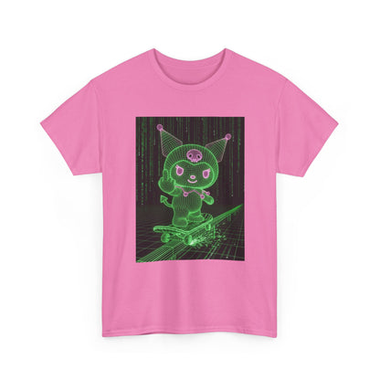 Kuromi Matrix Glitch Skateboard Flip Tee