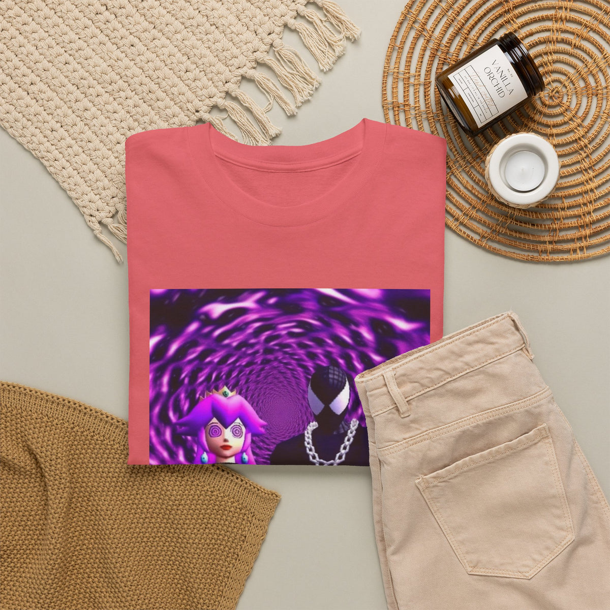 Hypnotized Peach & Sipping Spidey Tee