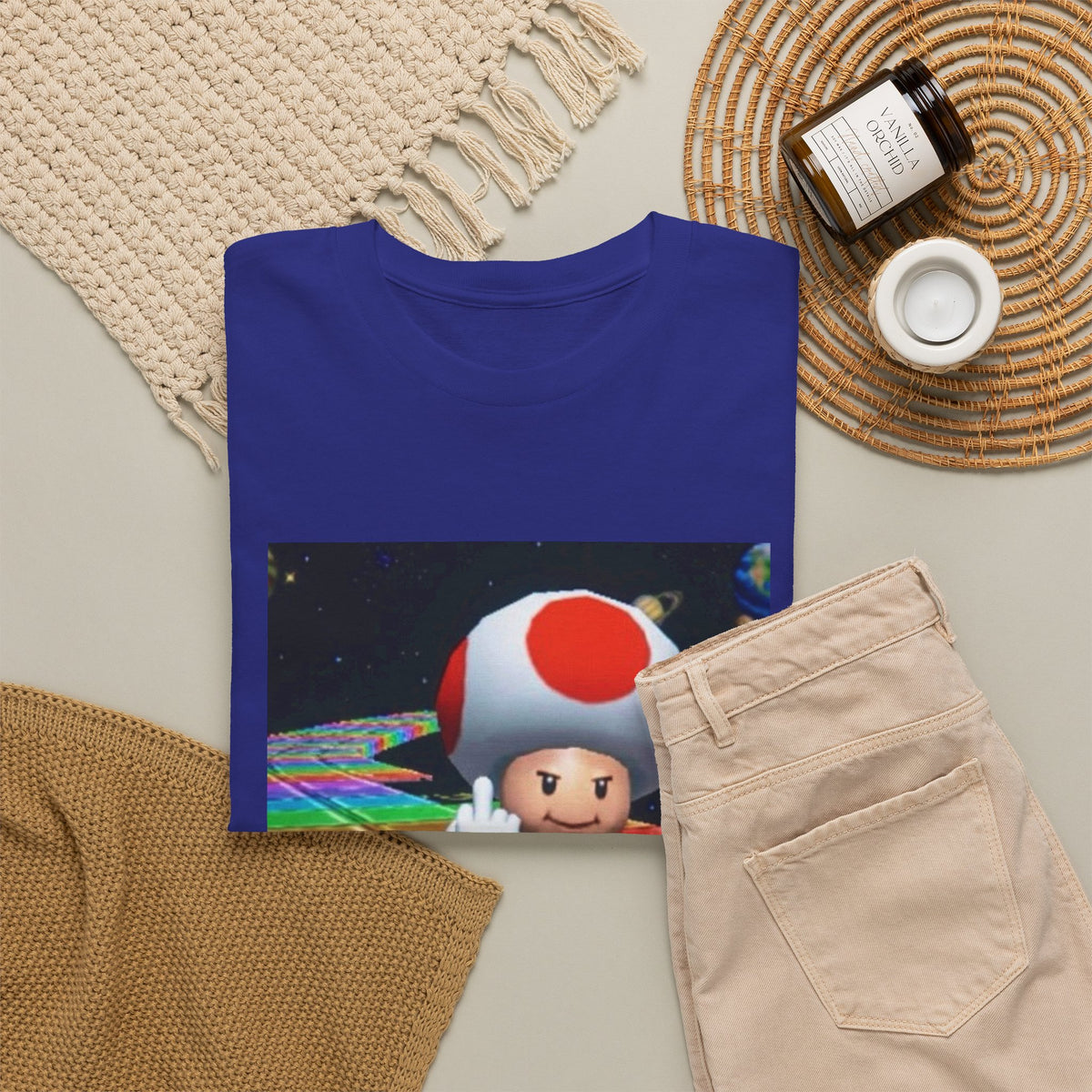 Toad Flipping The Bird On Rainbow Road