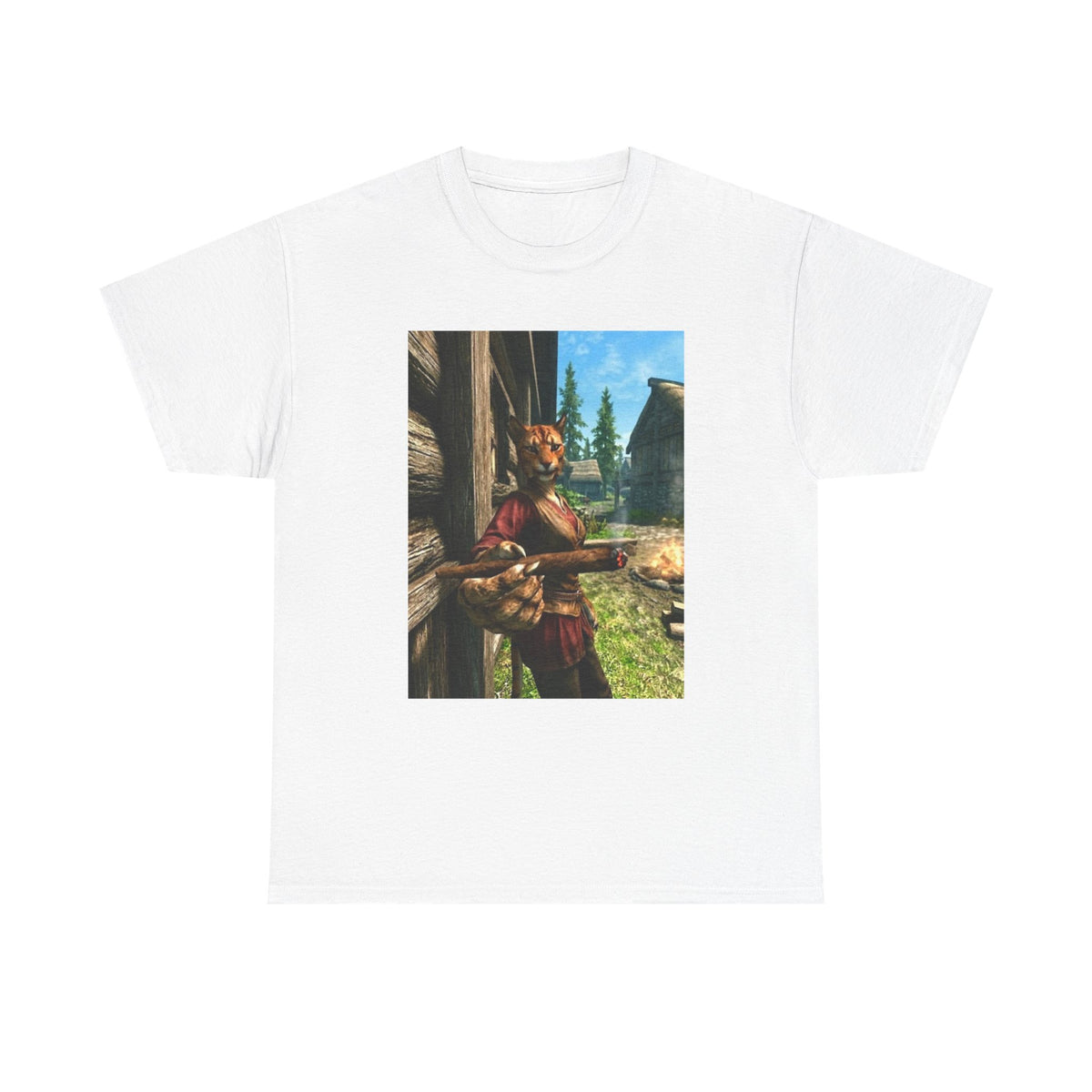 Khajiit Smoking Fat Blunt Tee