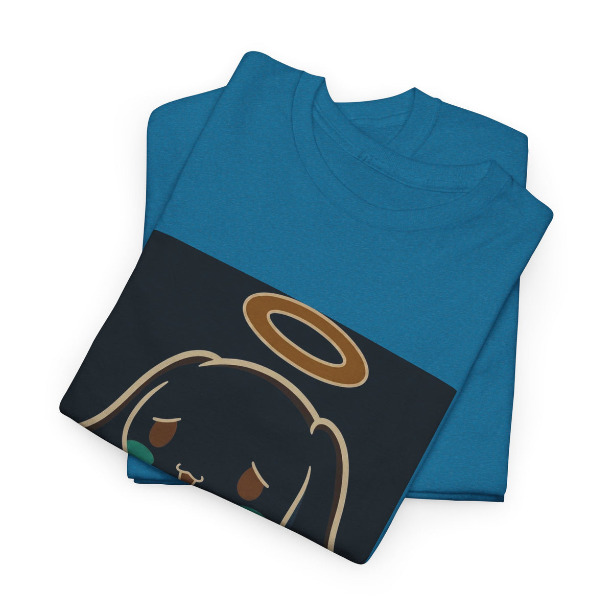 Melancholy Angel Dog Kneeling With Halo Tee