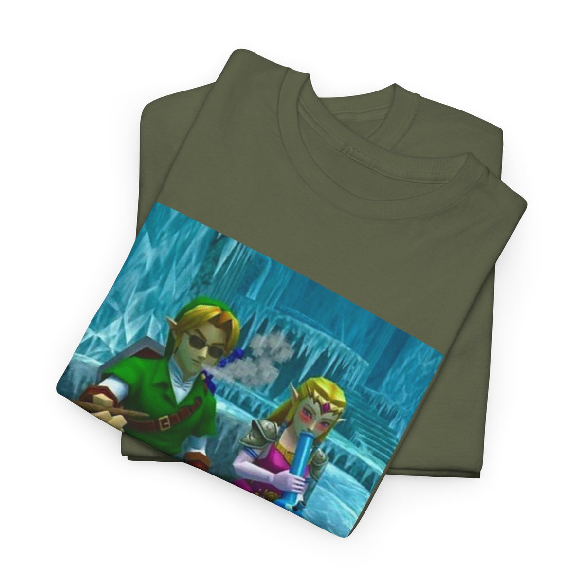 Link And Zelda Chilling In Ice Cavern