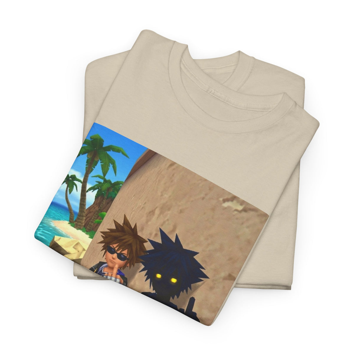 Sora And Shadow Flipping Off On Beach
