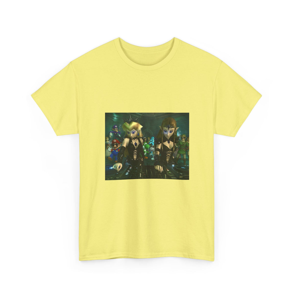 Princess Peach and Zelda DJing with Friends Tee