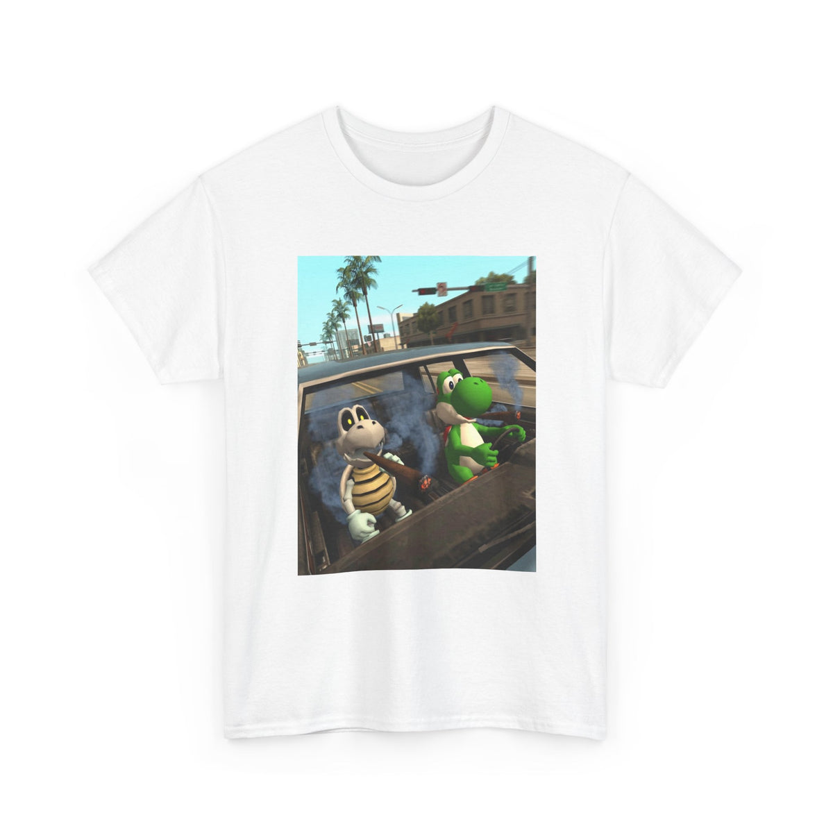 Dry Bones And Yoshi Smoking Blunts Driving