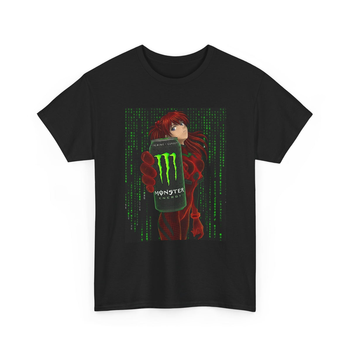 Asuka Wireframe Holding Monster Can
