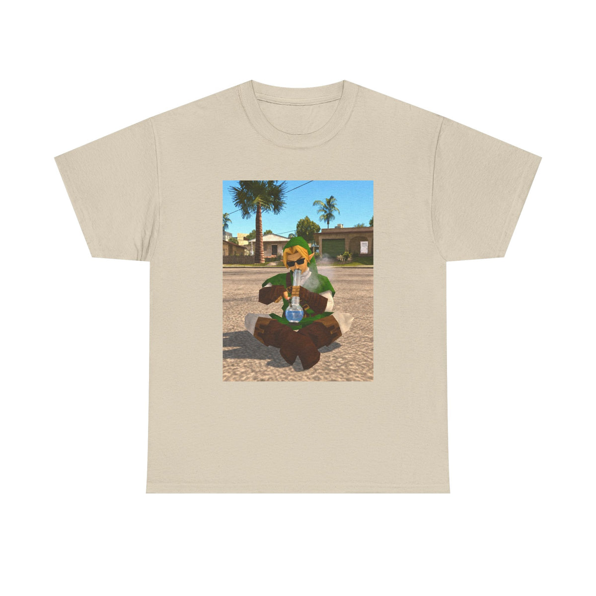 Stoner Link Taking A Bong Hit Tee