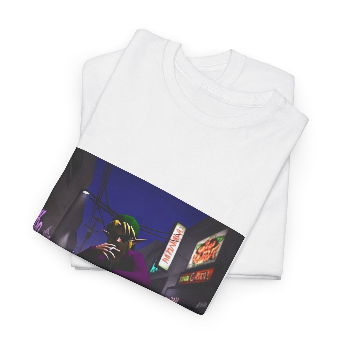 Skater Link Smoking In Neon Alley Tee (Design 8)