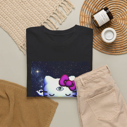 Third Eye Kitty Meditating In Space Tee