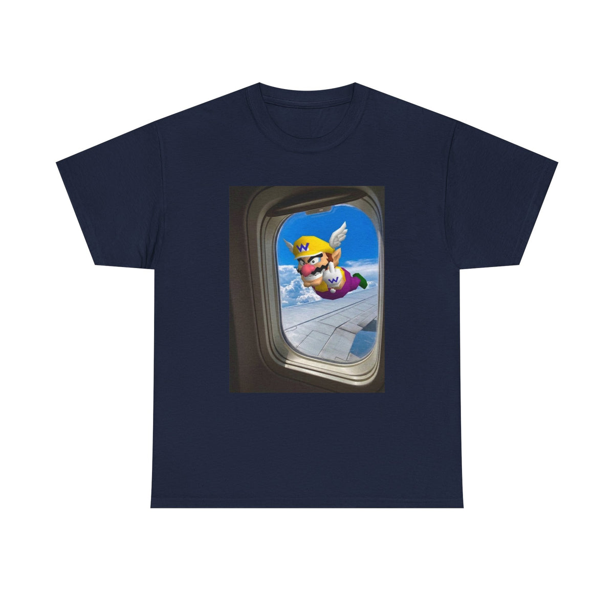Wario Giving The Finger On A Plane Tee