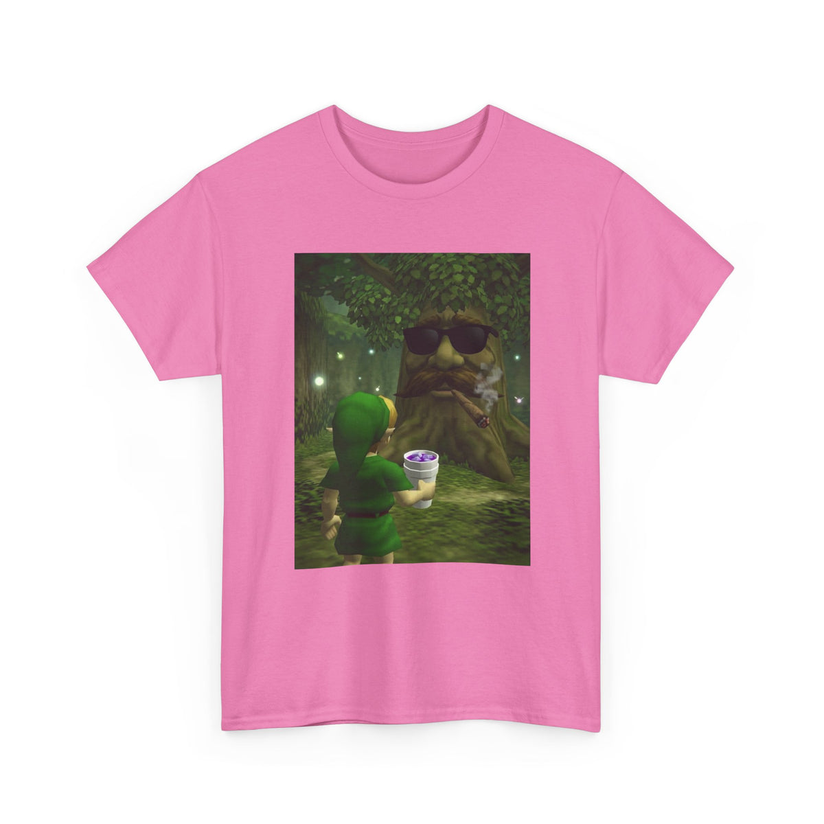 Hero Meets Cool Tree Smoking Cigar Tee