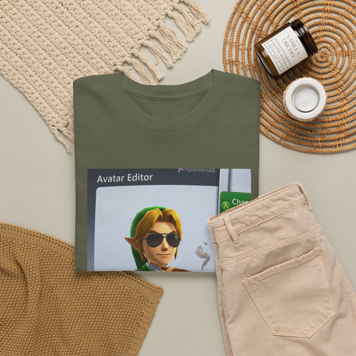 Hylian Hero Smoking A Stogie Tee