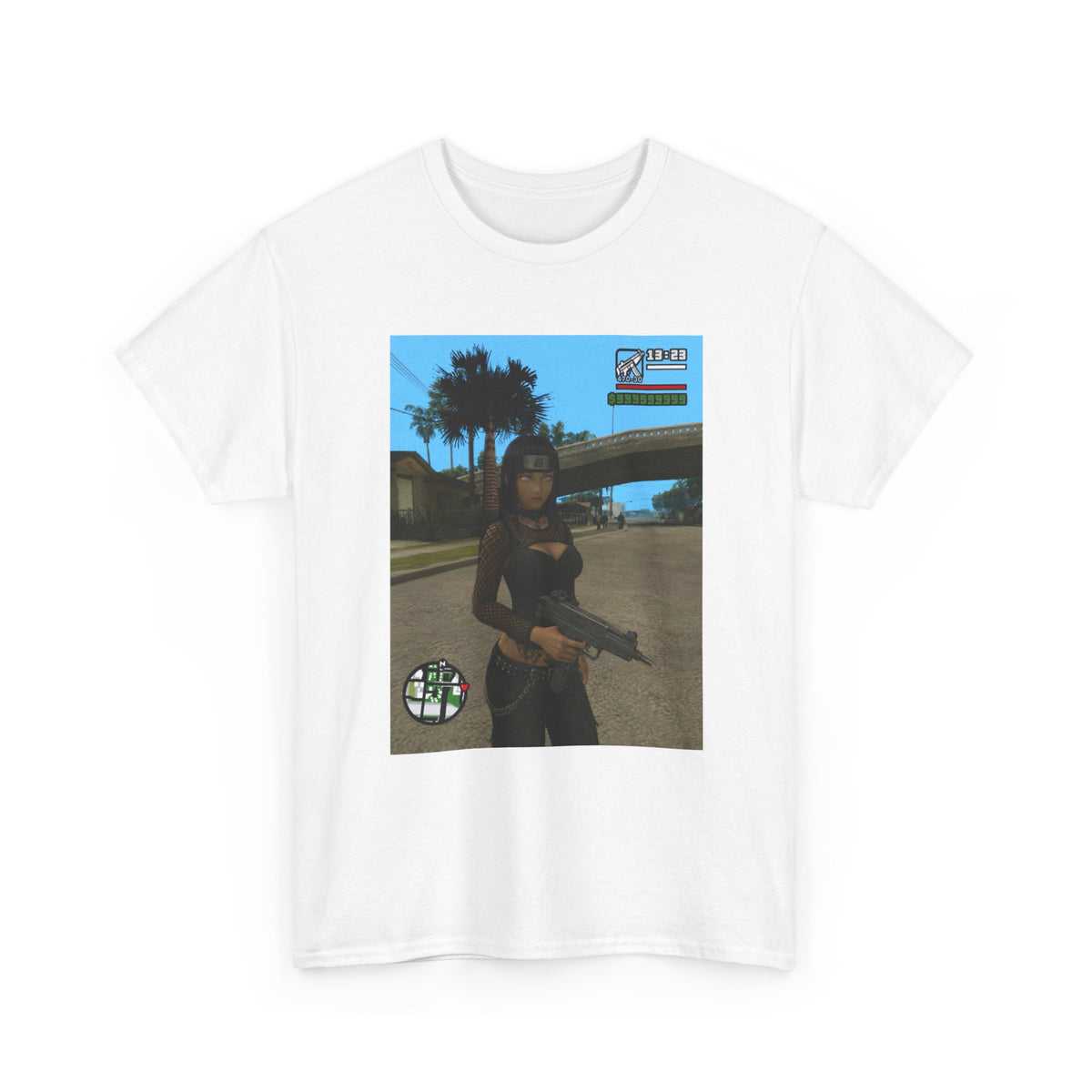 Anime Assassin Girl Holding Gun Tee