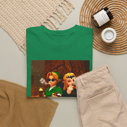Link and Zelda Chillin' With Cigars Tee