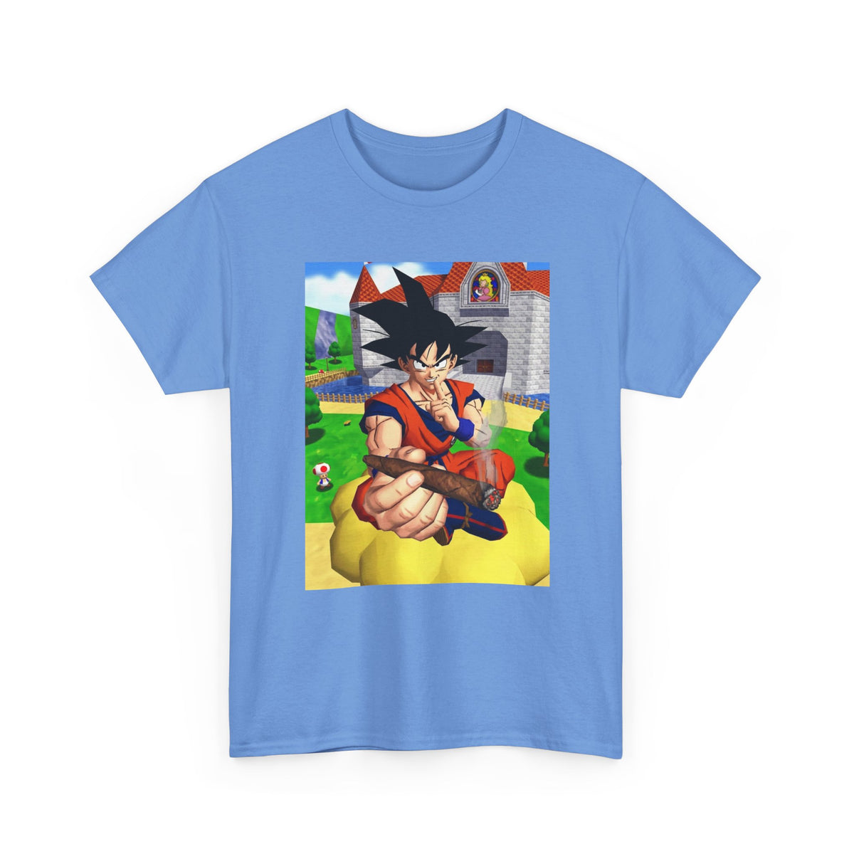 Goku Blazing On Nimbus At Mushroom Kingdom