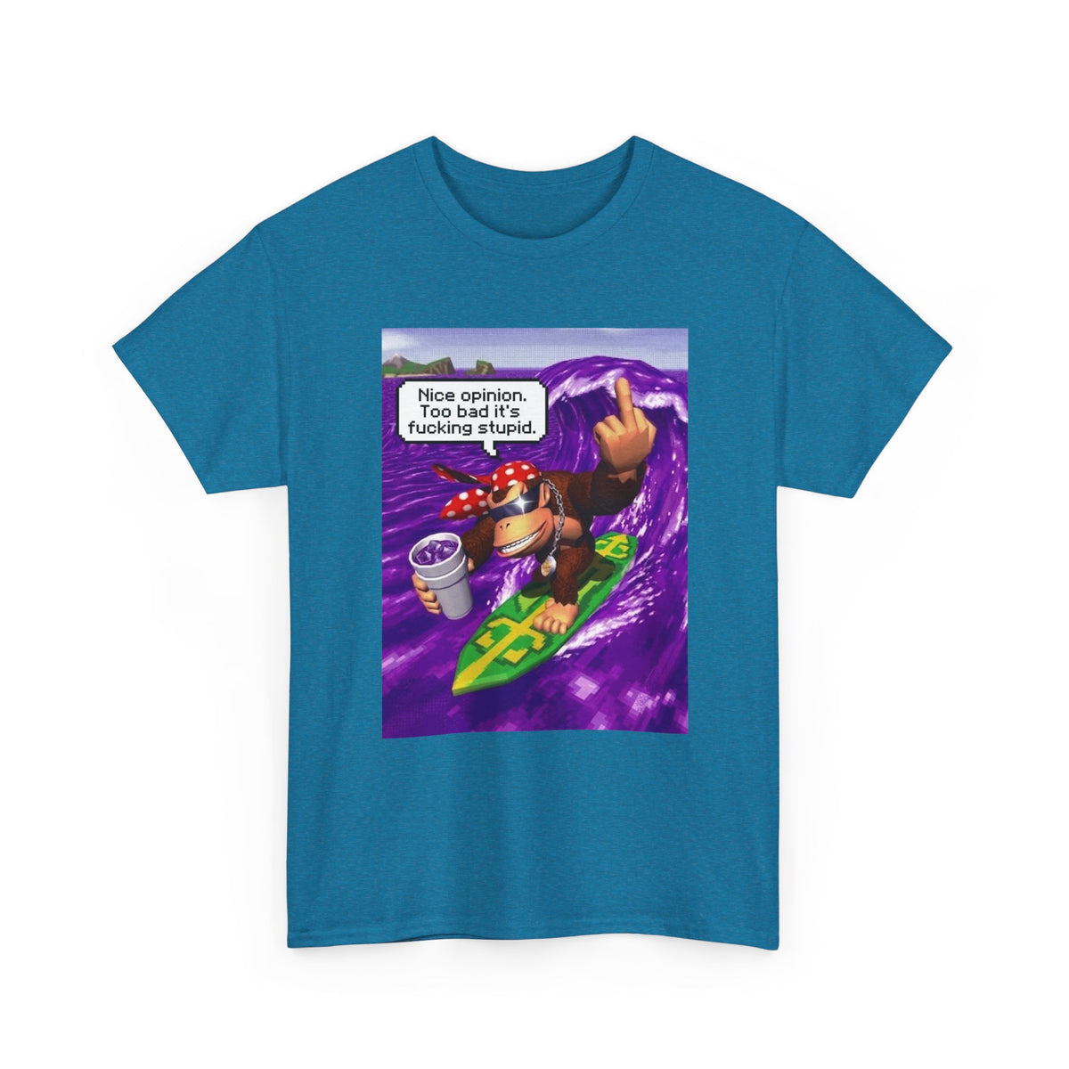 Donkey Kong Surfing Purple Wave Middle Finger