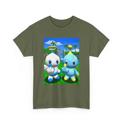 Chao Flipping Off In Paradise Tee