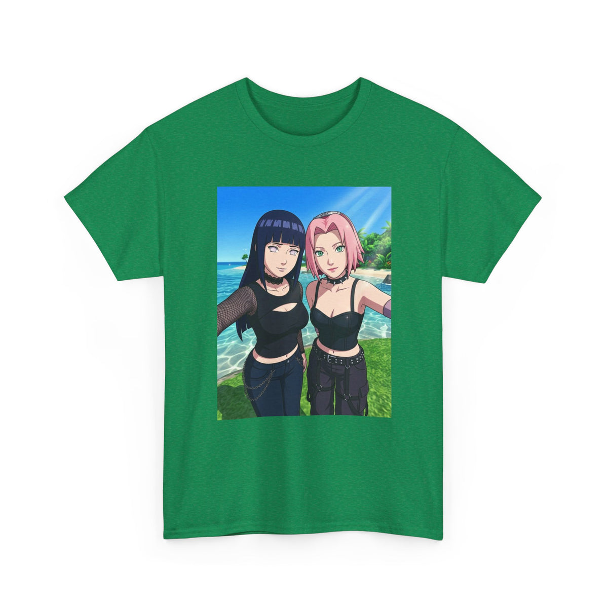 Goth Hinata and Sakura Beach Selfie